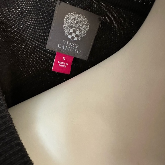 Vince Camuto Black, Gray, and Pink Long Sleeve Dress - Picture 4 of 5